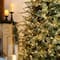 Glitzhome® 7.5ft Pre-Lit Green Full Fir Artificial Christmas Tree, Multicolor LED Lights